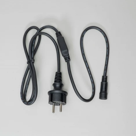 Кабель питания 1,5м с выпрямителем для шариков 40мм 220В, провод черный каучук, IP65 Laitcom HB20-1-LLC