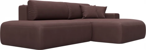 Диван угловой Лига-036 НПБ Модерн правый угол Лига Диванов (Замша) арт.127779