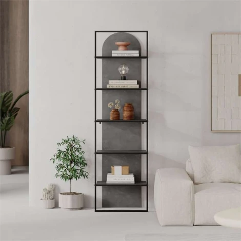 Стеллаж прямой ARCHY BOOKCASE LEVE (ЛДСП/Серый) арт.LEV01140