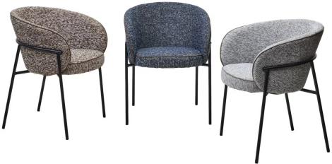 Стул M-City GUST цвет стальной синий TOPIC 330 / черный каркас / Товарный знак DISAUR