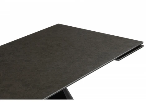 Керамический стол Шелтон 180(260)x90 massa ink gray / черный 621512