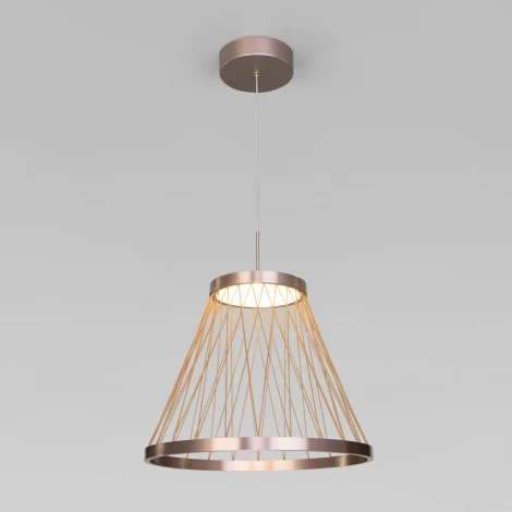 Подвесной светильник Eurosvet Cesta 40016/1 LED коричневый (220V, на проводе, круглые)