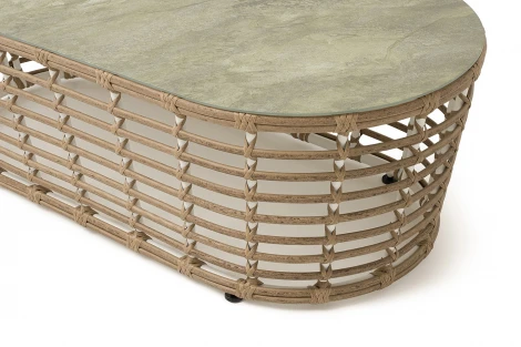 "Валенсия" журнальный столик из искусственного ротанга, цвет соломенный 4SIS арт.УТ-00009378