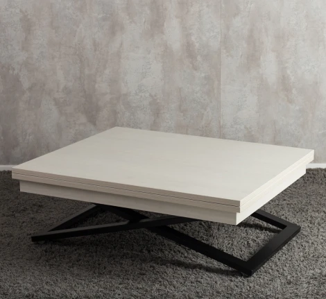 Стол-трансформер Левмар Cross D36/S53 Дуб Анкор светлый/черный от фабрики Levmar