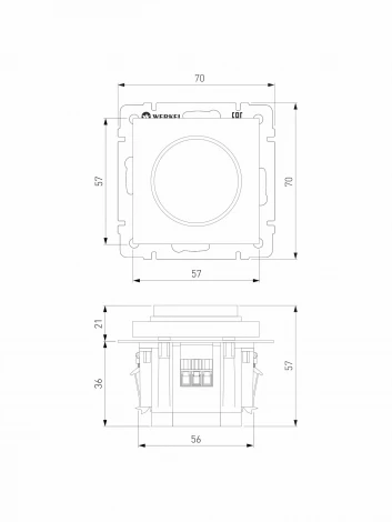 Диммер с подсветкой N (белый) W1142101 Werkel (a069625)