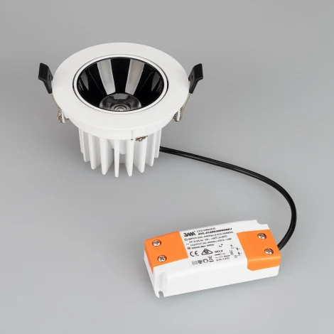Светильник встраиваемый LED MS-FORECAST-BUILT-TURN-R102-12W Warm3000 (WH-BK, 32 deg, 230V) (Arlight, IP20 Металл) 035449