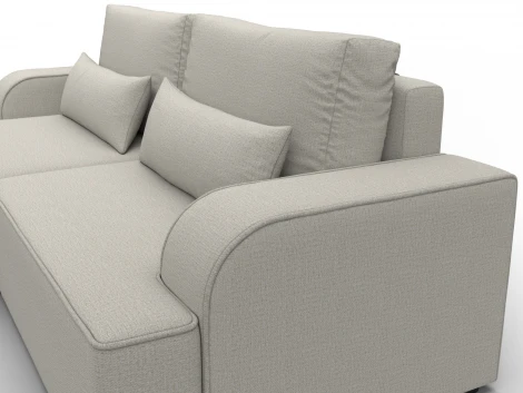 Диван угловой Лига-120 угол левый (ДСП,Брус,Фанера,ЛДС,Рогожка/Бежевый) Лига Диванов 137283L