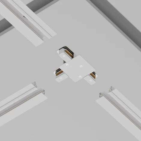 Коннектор Т-образный Unity встраиваемый белый (однофазный) Maytoni Technical TRA002CT-11W