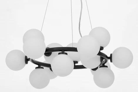 Подвесной светильник Lumina Deco Marsiada LDP 6033-15 BK (220V, на тросе, шарики, молекулы)