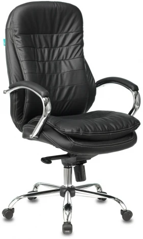 Кресло руководителя Бюрократ T-9950 черный кожа крестовина металл хром