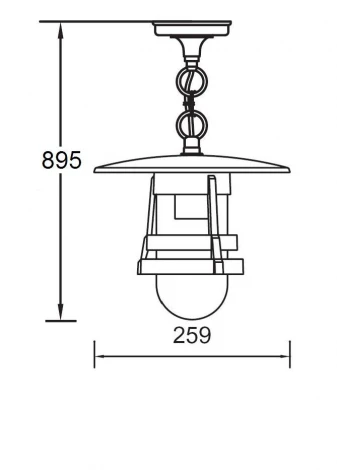 Уличный светильник подвесной Oasis Light 68905 Bl (220V, на цепи, IP44)