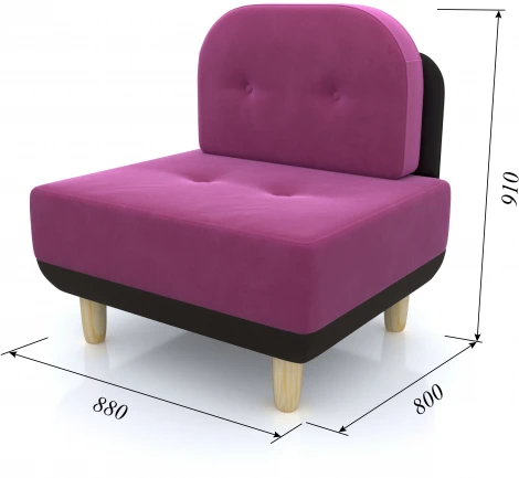 Кресло Arsko Торли фиолетовый велюр