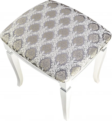 Банкетка Васко В 106Н белый/серебро, Маркус серебро от фабрики Mebelik