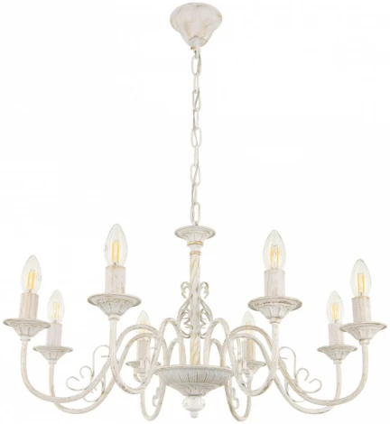 Подвесная люстра Arte Milano AM342620 342620/8 WT+G (220V, на цепи, подсвечник, свеча)