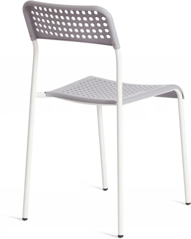 Обеденный стул Tetchair ADDE (Металл,Пластик/Серый,Белый)