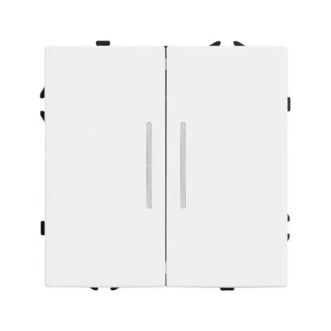 Механизм выключателя двухклавишный проходной LED SWT-NOBE-MKP2-SFPL-L-WH (230V, 10A) (Arlight) 054240