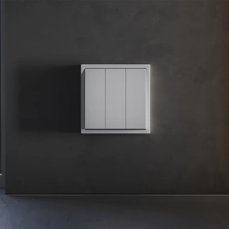 Клавиши для выключателя/переключателя трехклавишного (серый) Voltum S70 VLS000516