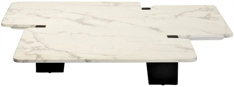 Журнальный стол Garda Decor 77IP-13012STOL/ZH (Черный/Белый мрамор)