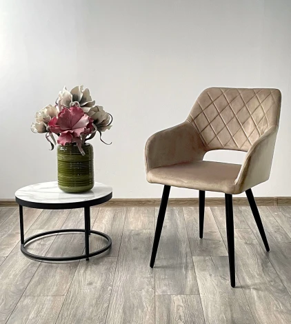 Стул ALLY BLUVEL-40 бежевый / черный каркас