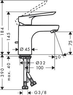 Смеситель Hansgrohe Logis E 71160000 для раковины