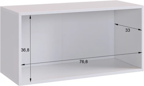 Антресоль двухдверная L800 Баско Mebelson (ЛДСП/Графит) арт.173774,2125