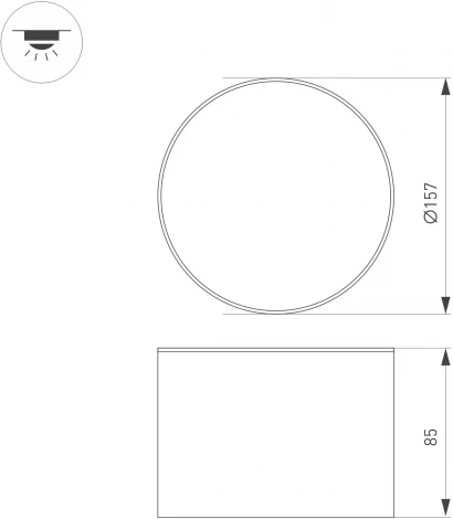 Накладной точечный светильник SP-CYLINDO-R160-18W Warm3000 (BK, 110 deg, 230V) (Arlight, IP54 Металл) 043964 (LED)