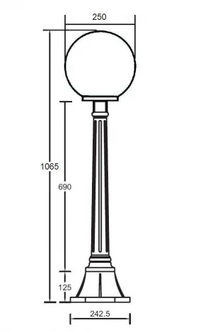 Наземный фонарь Oasis Light 88207S Bl (220V, шар, IP44)