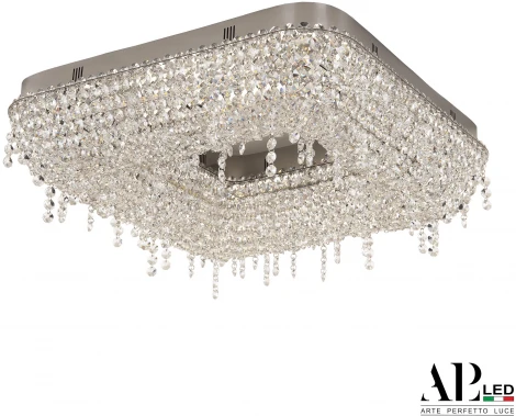 Потолочная люстра светодиодная APL LED Sicilia SH504.2.50.B.Ni.4000 (220V, хрусталь)