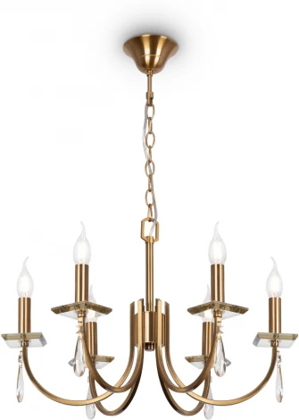 Подвесная люстра Freya Forte FR1006PL-06G (220V, на цепи, свеча)