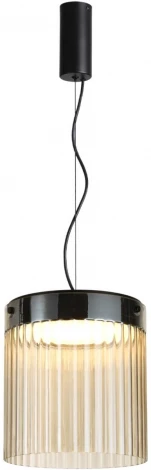 Подвесной светильник каскадный Odeon Light Pillari 5047/20L черный/светл.янтарный/металл/стекло LED 20W 4000К 2238Лм (220V, на проводе, круглые)