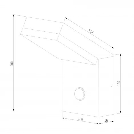 Настенный светильник светодиодный Elektrostandard Sensor 1541 TECHNO LED с датчиком движения 3000K чёрный