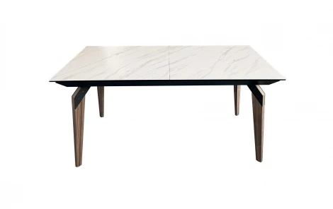 Стол обеденный IST-CASA раскладной Лацио MC20022DT-KL99, 160(210)х90х76 см, белый мрамор