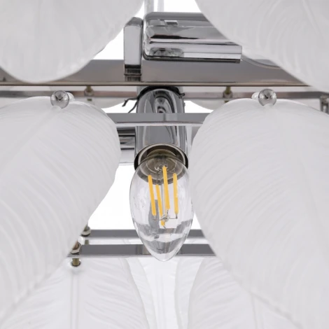 Подвесная люстра Arte Milano AM-4653 4653.L750.H240.E14.12 Ni (220V, на тросе, перо)