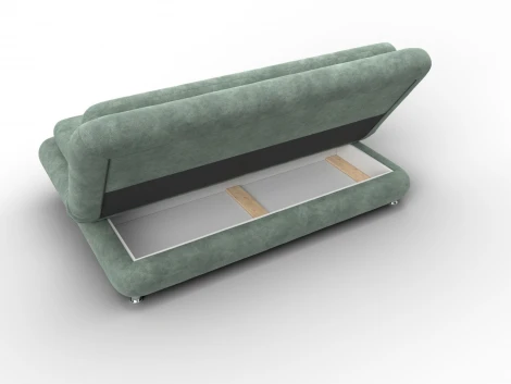 Диван-книжка Лига-123 (Металл,ЛДСП,Брус,Доска,Велюр/Зеленый) Лига Диванов 137629