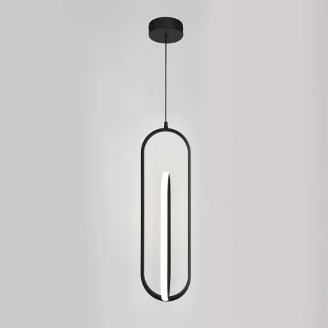 Подвесной светодиодный светильник с таймером Escada Orbital 10255/2LED 25Вт, с ПДУ, металл/силикон, черный (220V, на проводе)