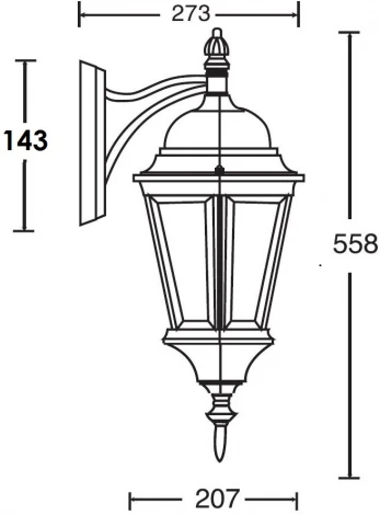 Настенный фонарь уличный Oasis Light ASTORIA 2 91402L cover Gb (220V, IP44)