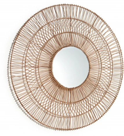 Viviana Зеркало из ротанга с натуральной отделкой Ø 110 см La Forma (ex Julia Grup) арт.147889