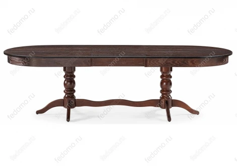 Стол Woodville Дейвер 200(260)х100 орех темный 483913