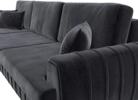 Диван угловой Лига-057 НПБ Лонг угол левый Лига Диванов (Велюр) арт.129307L