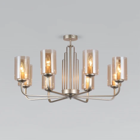 Потолочная люстра на штанге Defi 60138/8 перламутровое золото Eurosvet (220V)