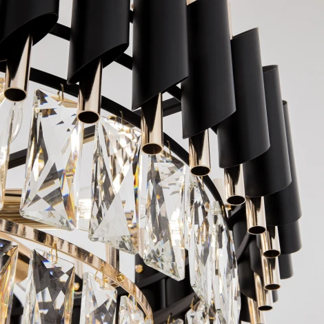 Подвесная люстра хрустальная Modelux MODELUX ML.7010.9 BK