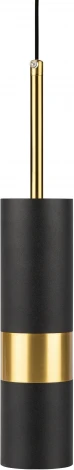 Подвесной светильник ЭРА PL33 BK/GD (220V, на проводе)