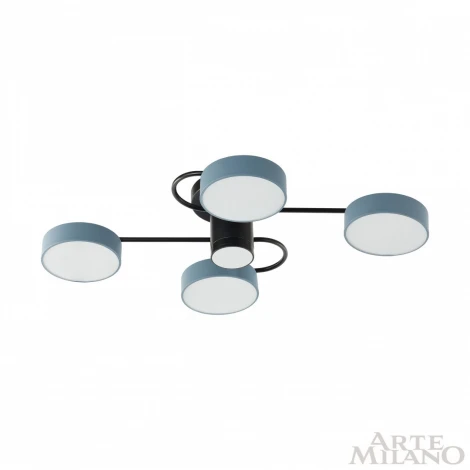 Потолочная люстра на штанге Arte Milano Ferrara 253039/4+1 Bk/Gr (LED, 220V, круглые)
