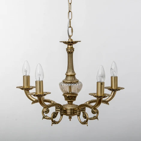 Подвесная люстра Abrasax Sylvia L.8110-5YB (220V, на цепи, свеча)