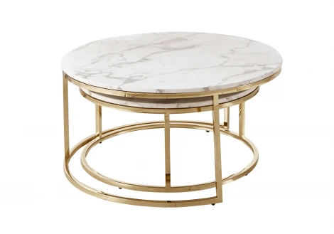 Комплект из 2 журнальных столиков Small+big золото MY iNTERNO MY1012G-W