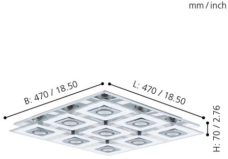 Настенно-потолочный светильник Eglo Cabo 92877