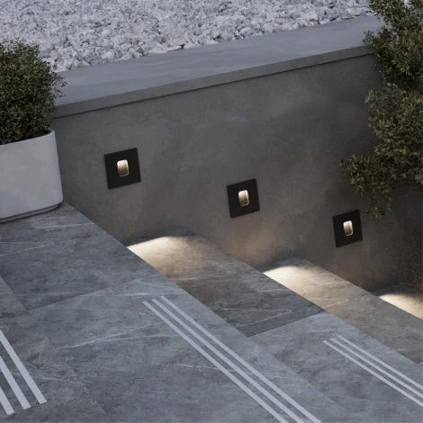 Подсветка для лестниц Odeon Light Vitty 6650/1WL NATURE черный/металл IP65 LED 1W 4000K AC85-265V (220V)