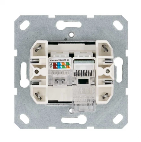 Розетка Ethernet RJ-45 двойная (антрацит) Jasmart G-Classic G6106B
