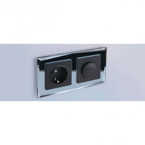 Рамка на 2 поста Diamant (черный) Werkel W0021208 (a051442)