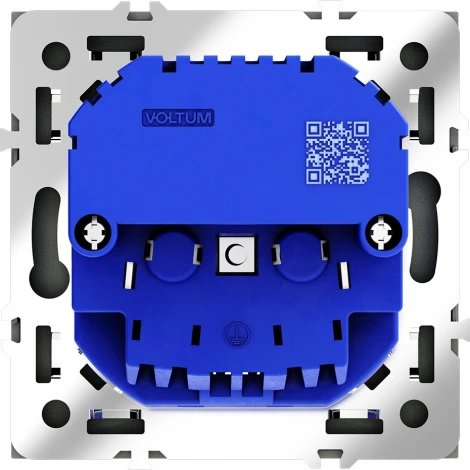 Розетка с заземлением, шторками и USB Type A+С (титан) Voltum S70 VLS040506